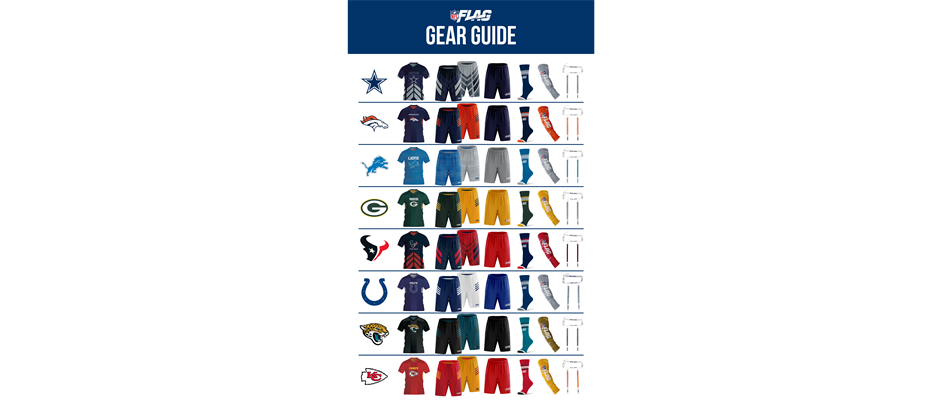 Play in officially licensed NFL Flag Gear! 